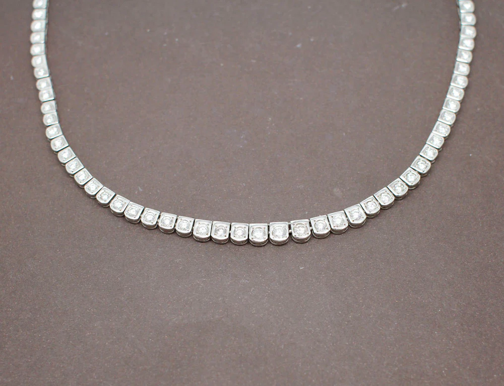 Collier Articulé Platine Diamants