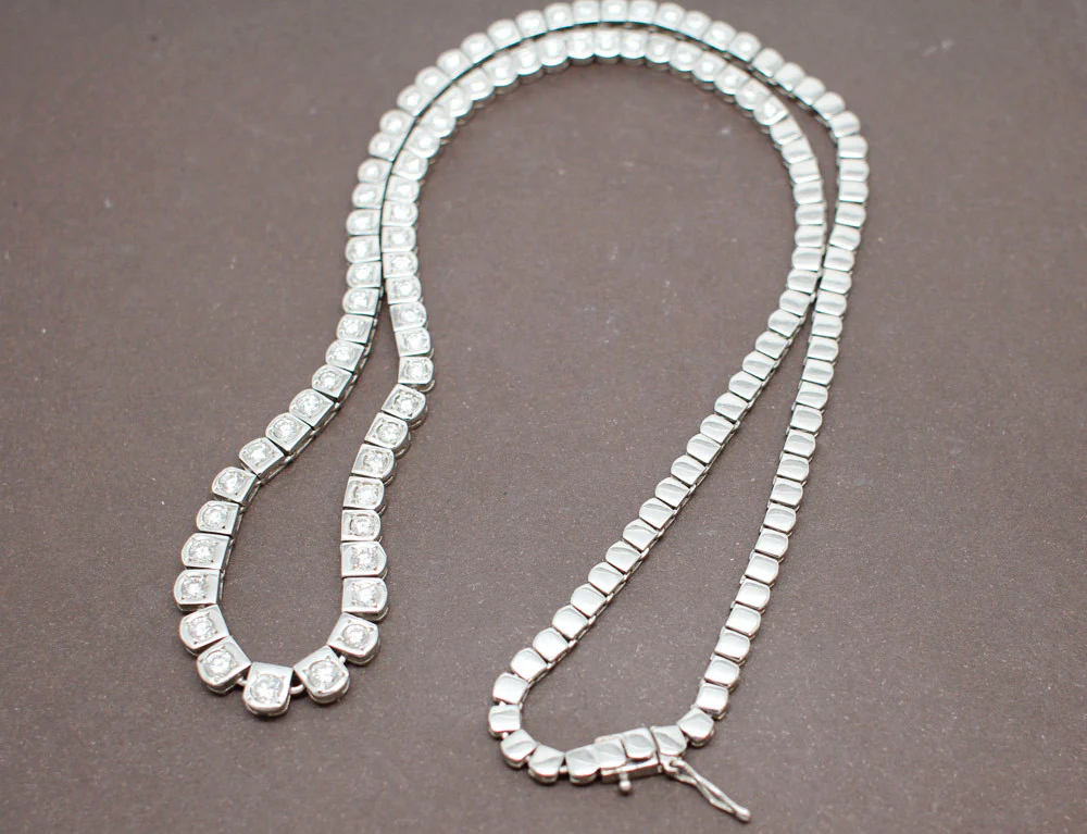 Collier Articulé Platine Diamants - Image 4