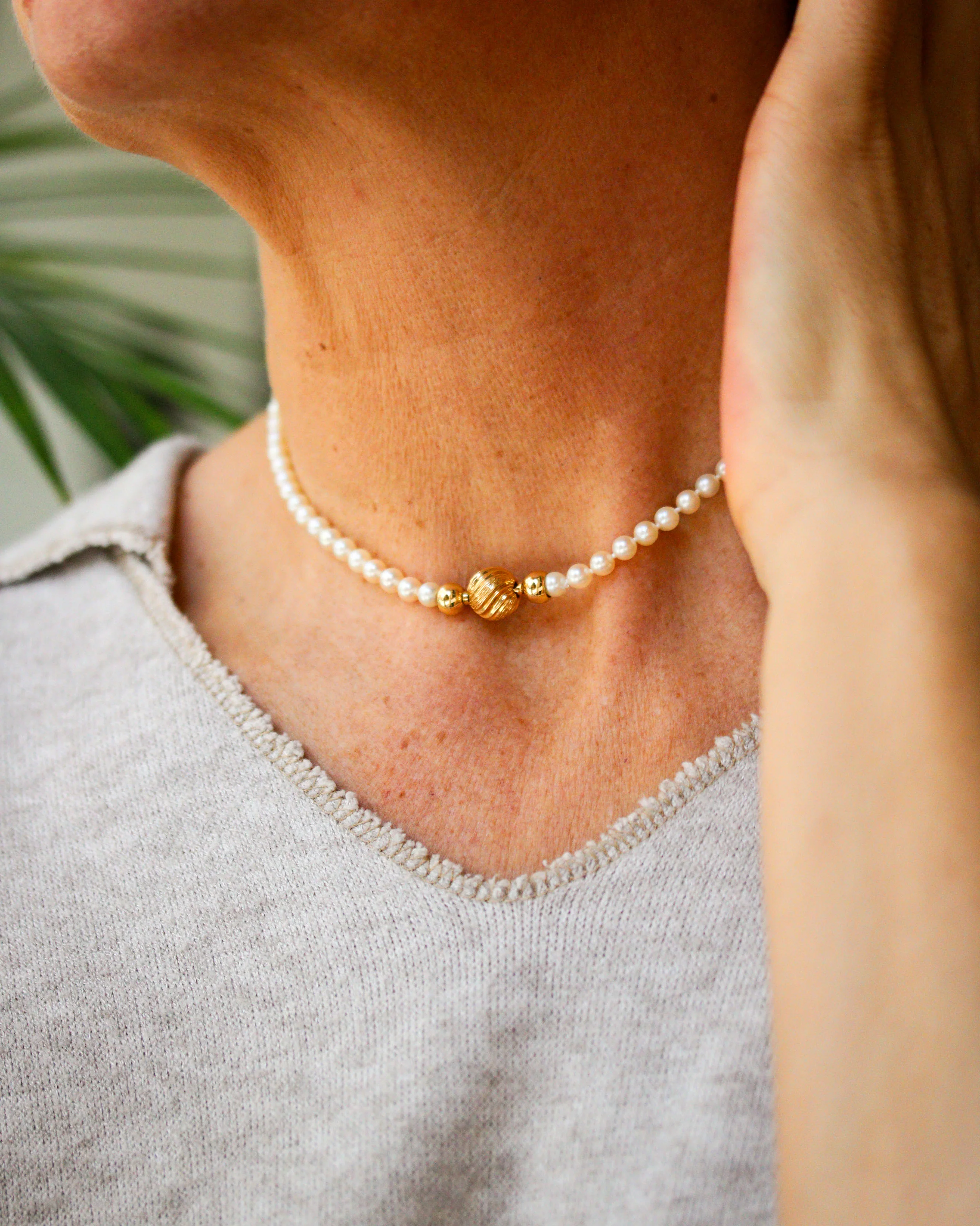 Collier de Perles de Culture Fermoir Boule - Image 2