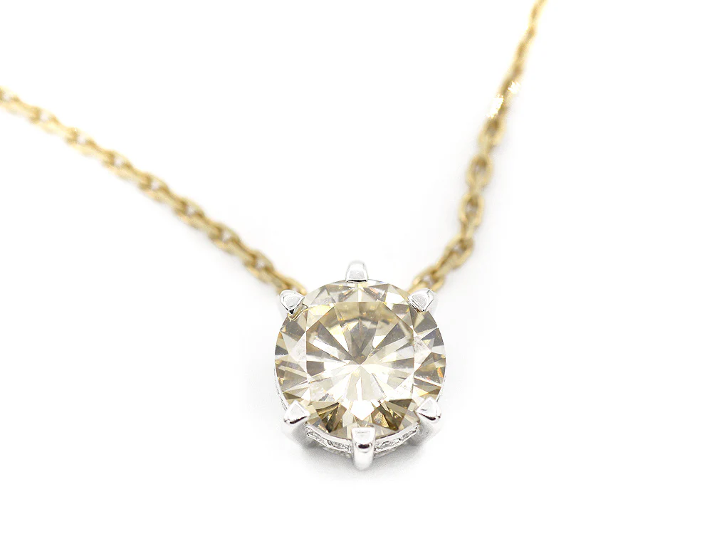 Pendentif Création Benoit Joaillier "Solitaire Diamant" Diamant 4,11ct Fancy Yellowish Brown-VVS1