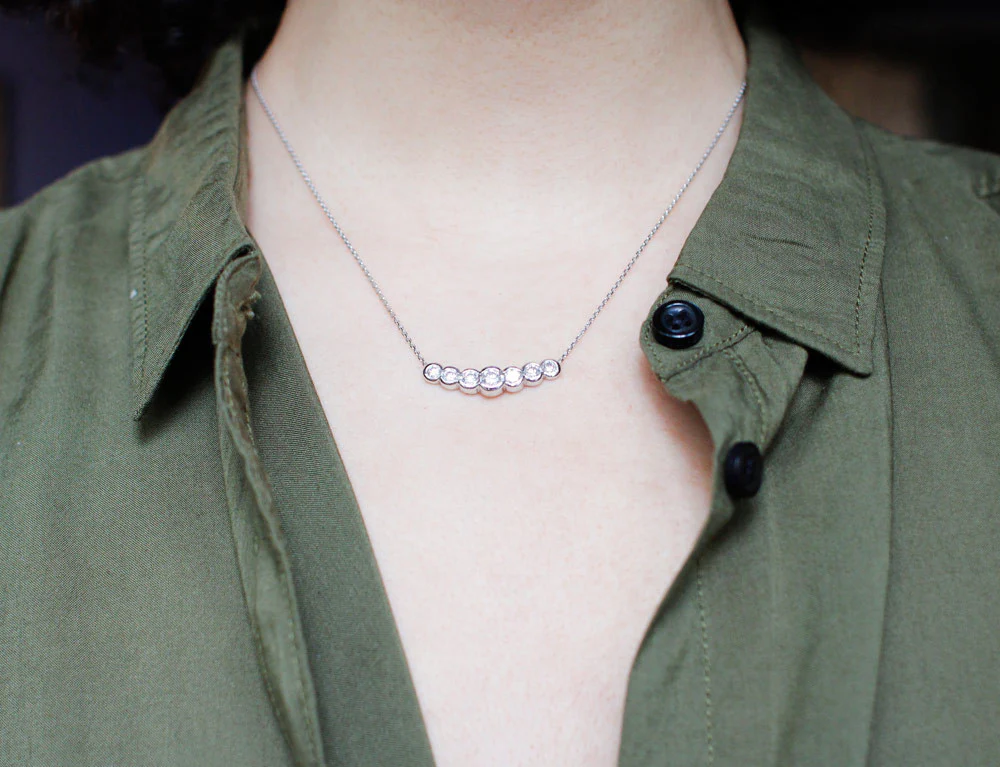 Collier Diamants et Or Blanc - Image 4