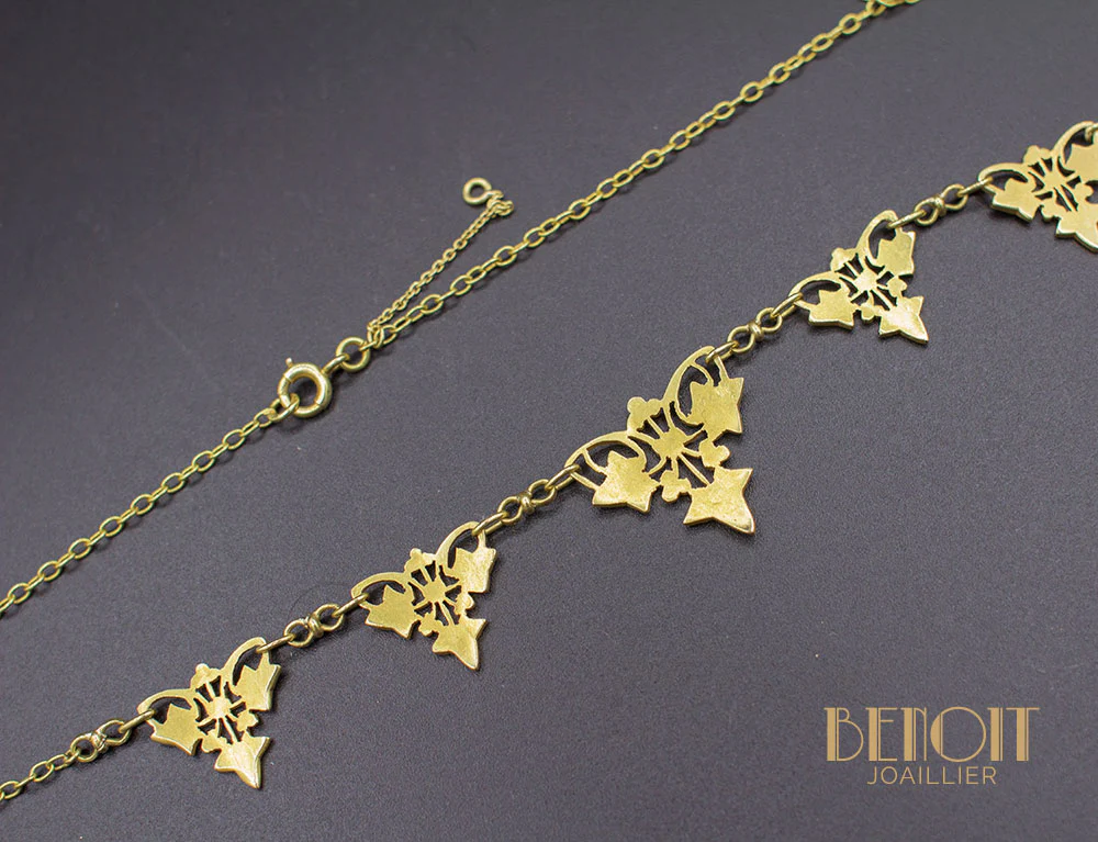 Collier Draperie "Lierre" Or Jaune - Image 3