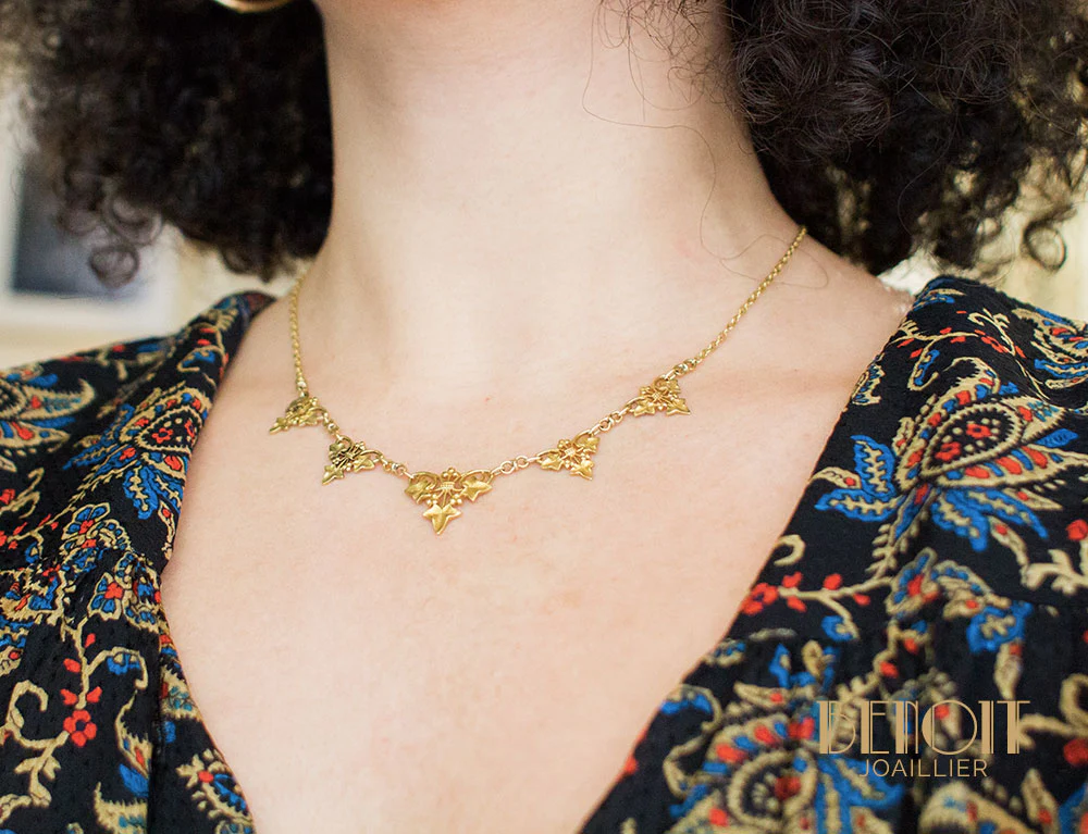 Collier Draperie "Lierre" Or Jaune - Image 4