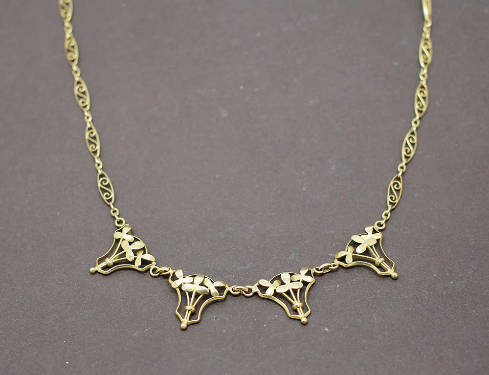 Collier Draperie Or Jaune - Image 2