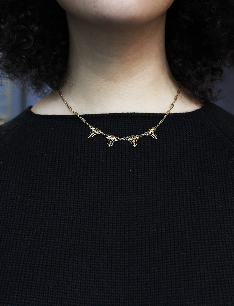 Collier Draperie Or Jaune - Image 5