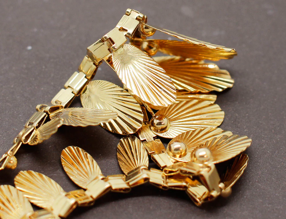 Collier Draperie Or Jaune 1950 - Image 4