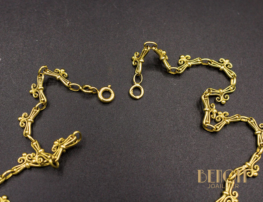 Collier Draperie Or Jaune - Image 4
