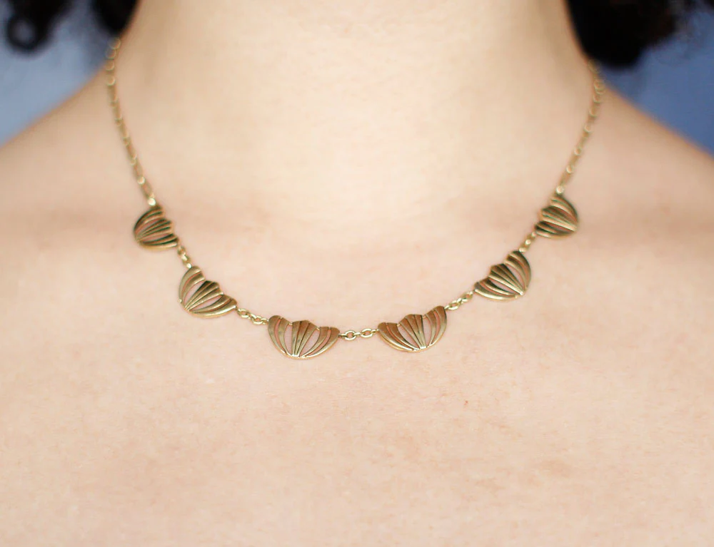 Collier Draperie Or Jaune - Image 5