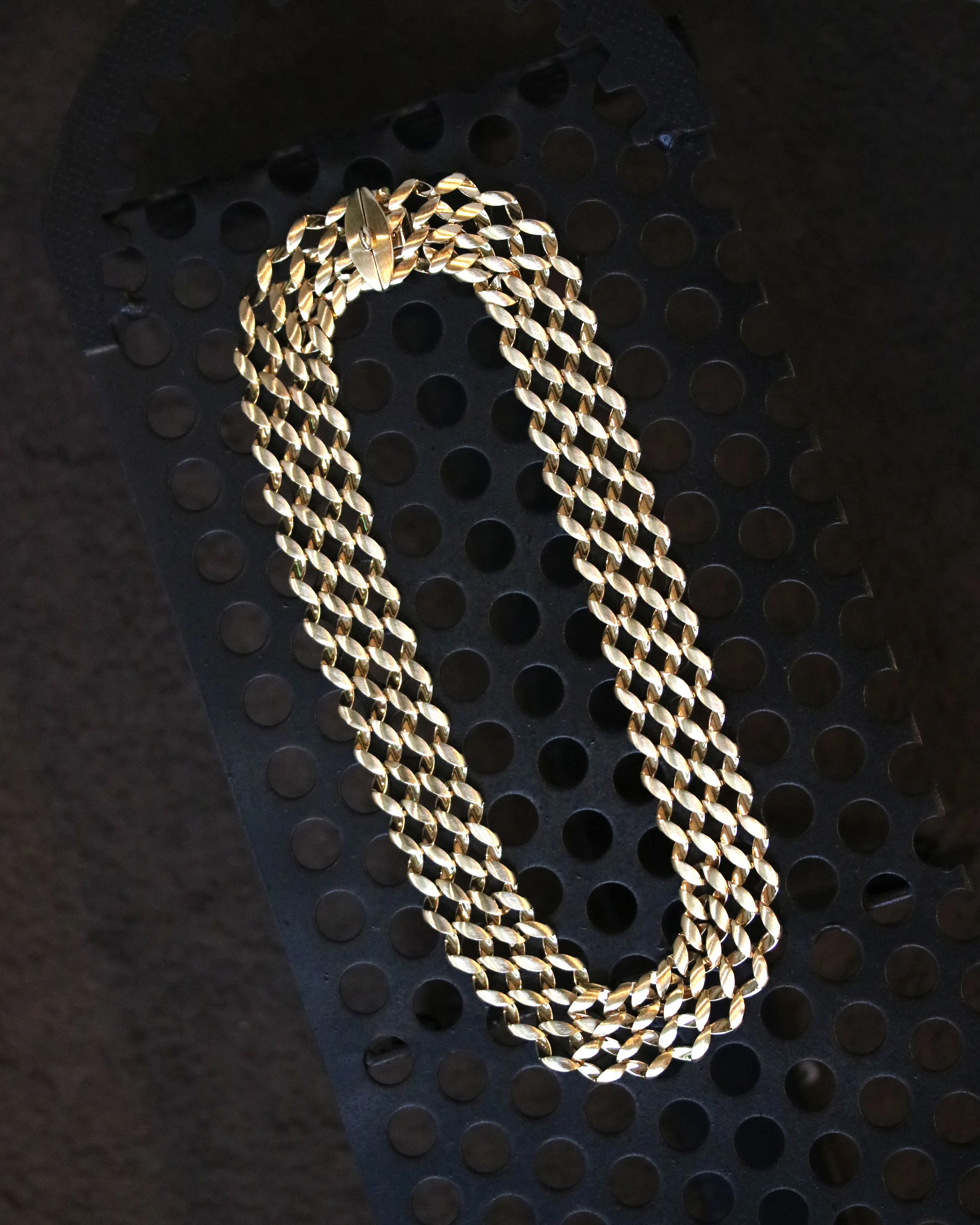 Collier Large à Grandes Mailles en Or Jaune
