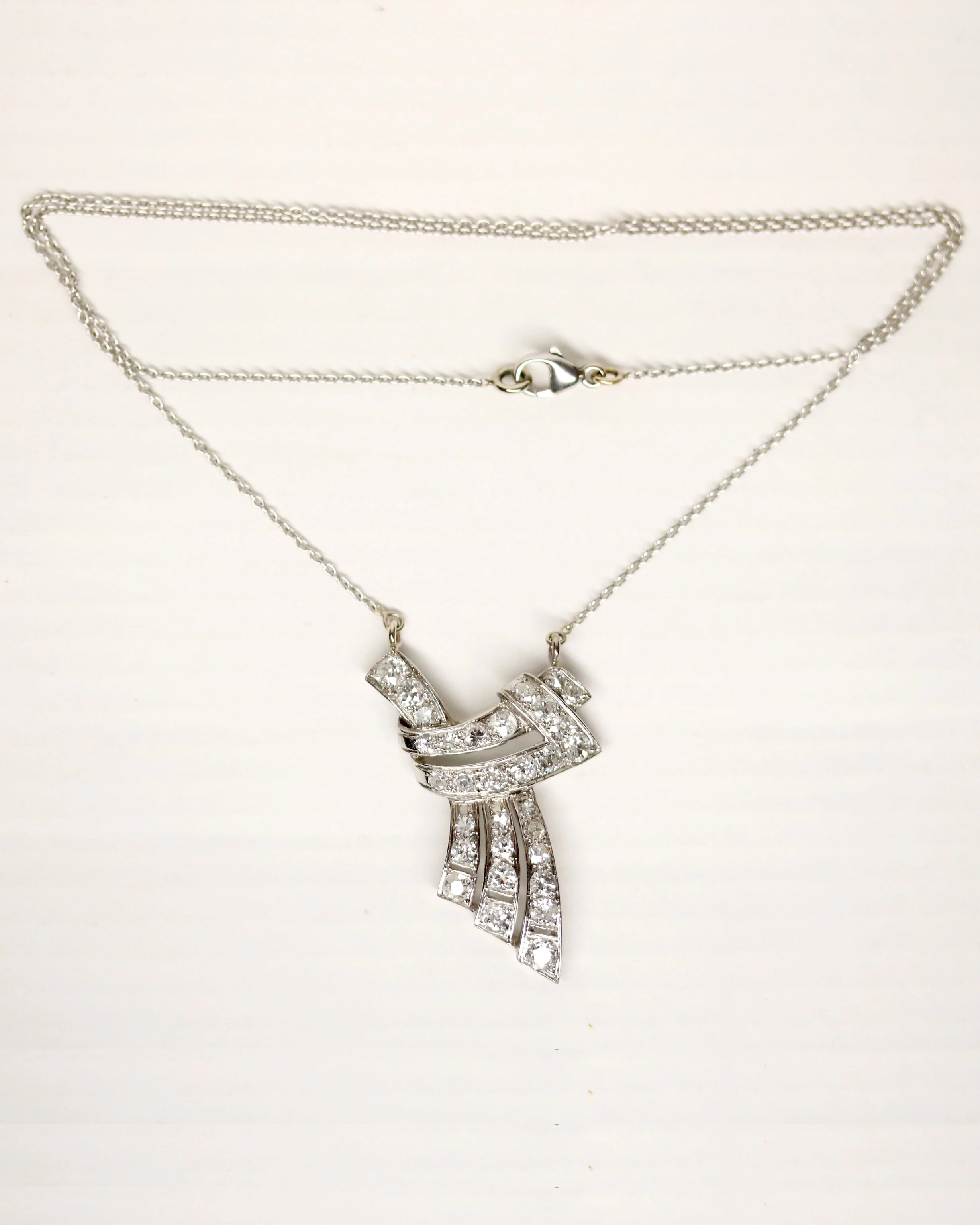Collier "Les Recyclés" Diamants en Platine et Or Blanc - Image 5