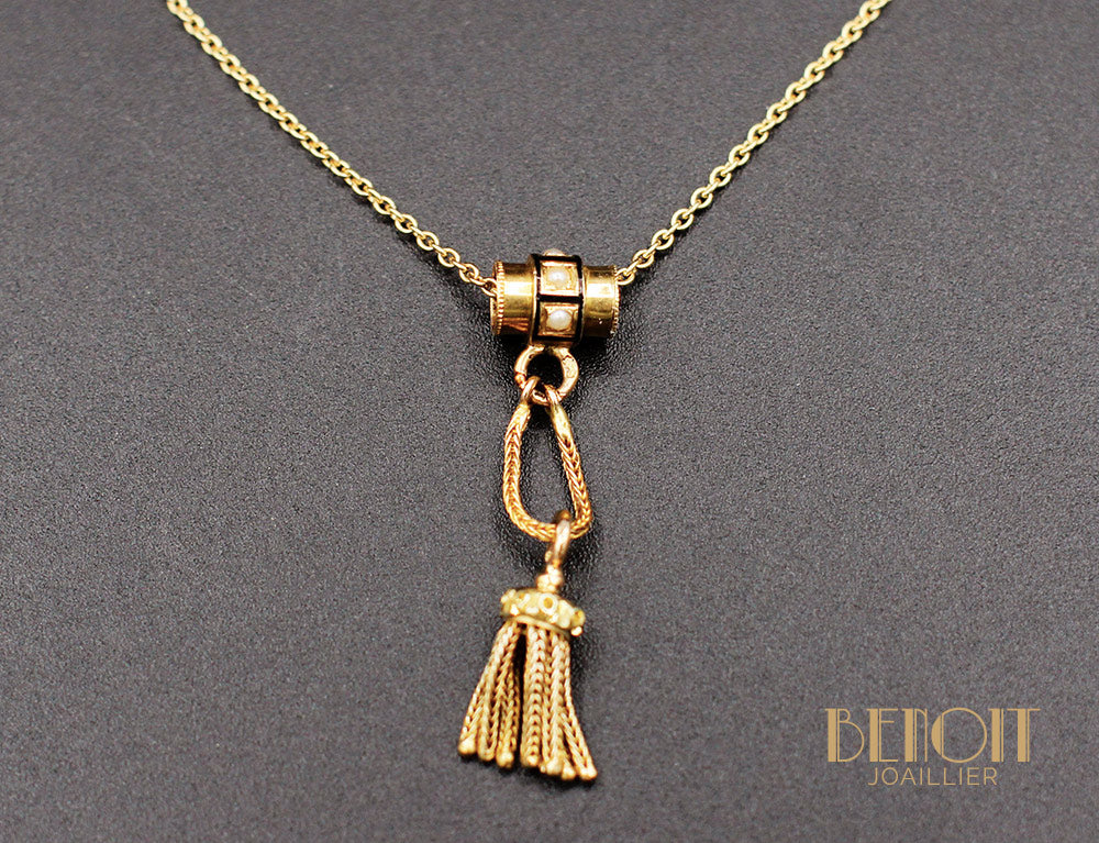 Collier "Les Recyclés" Pompon