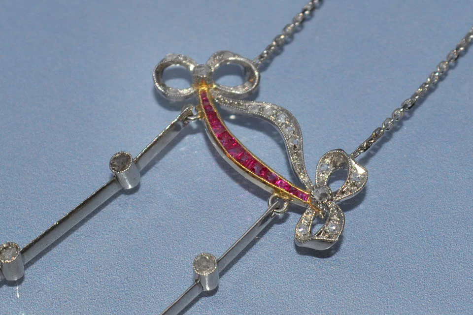 Collier négligé art déco en diamants - Image 3