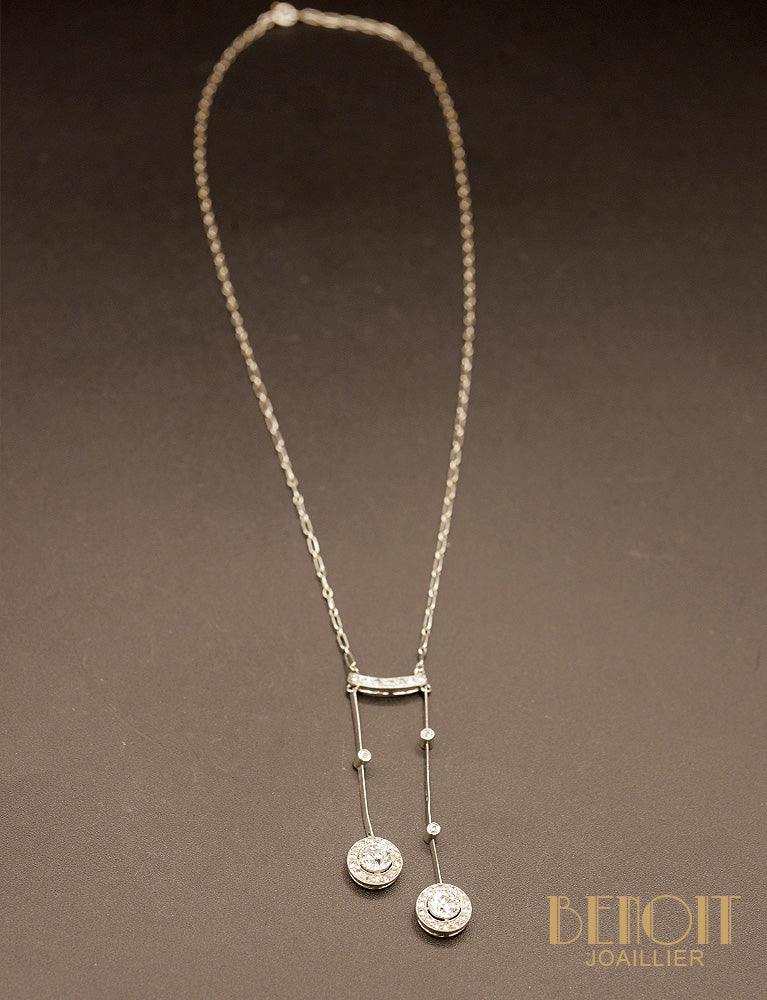 Collier Art Déco Négligé Diamants - Image 3