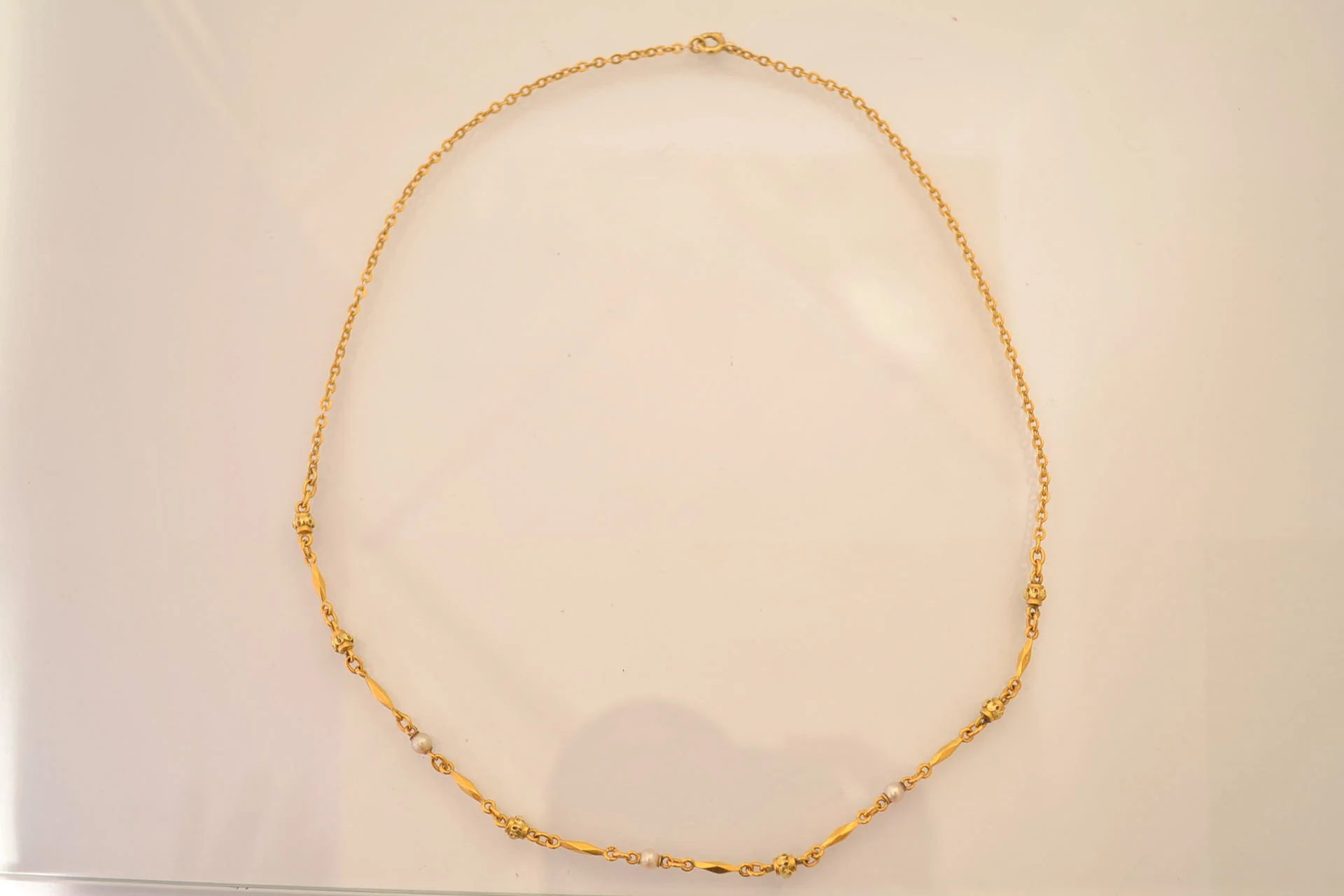 Collier Or et Perles XIXème siècle