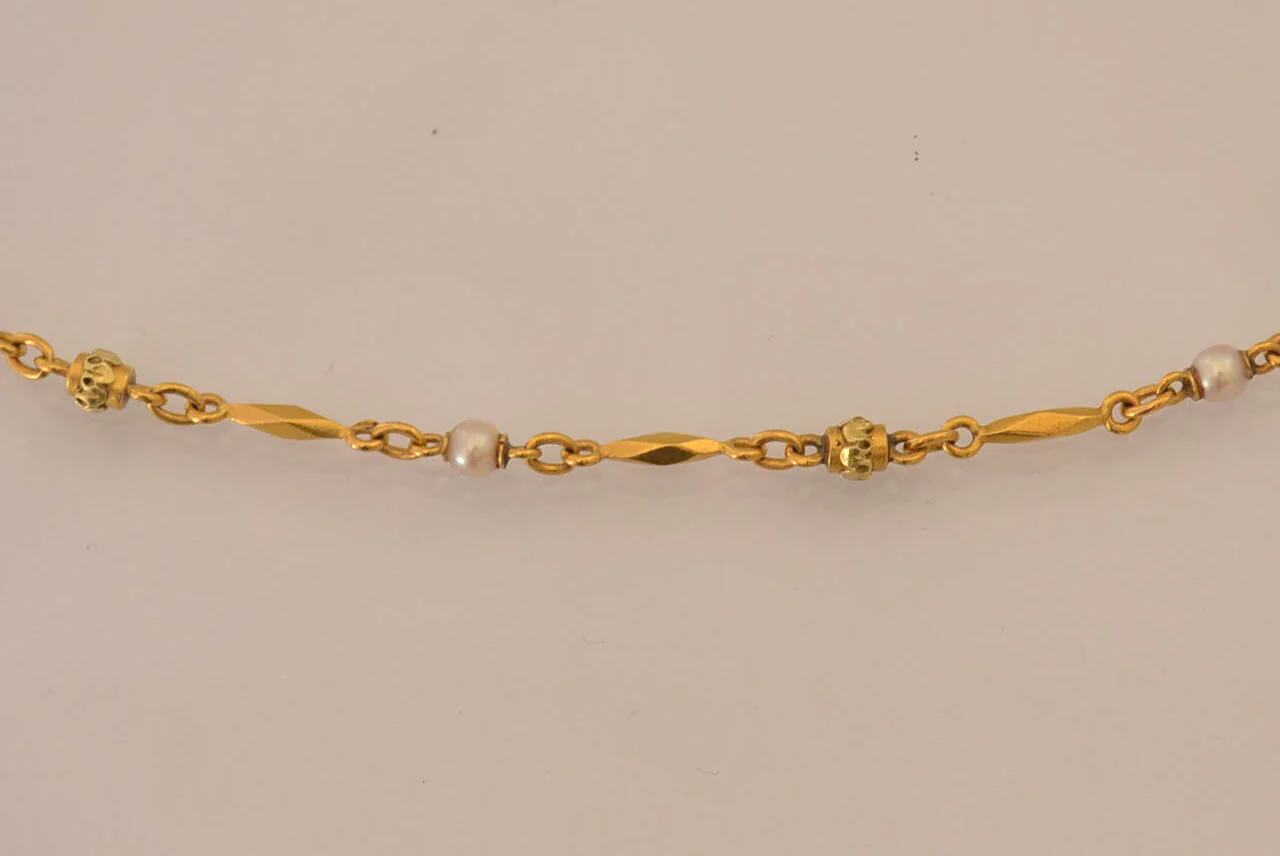 Collier Or et Perles XIXème siècle - Image 2