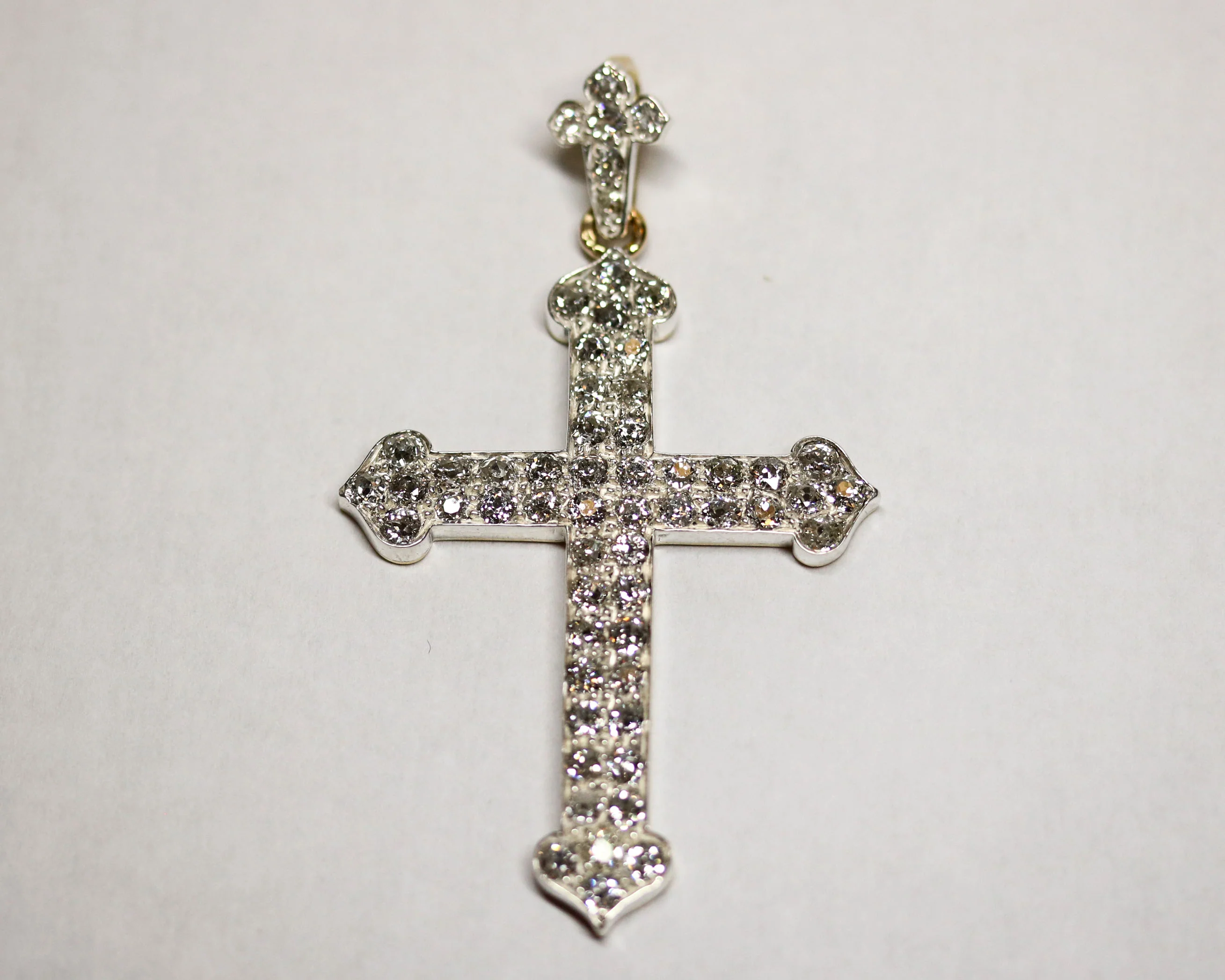 Croix Belle Epoque Or, Argent et Diamants - Image 6