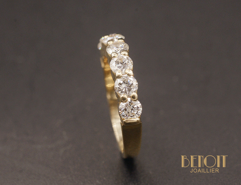 Demi-Alliance diamants Or jaune - Image 3