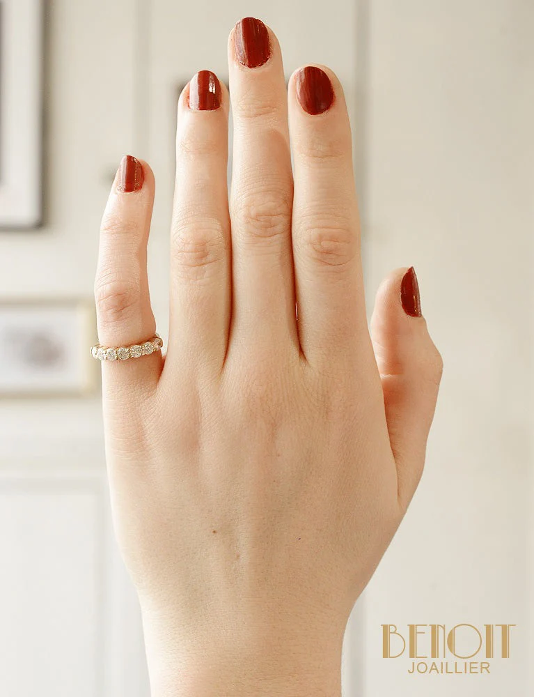 Demi-Alliance diamants Or jaune - Image 6