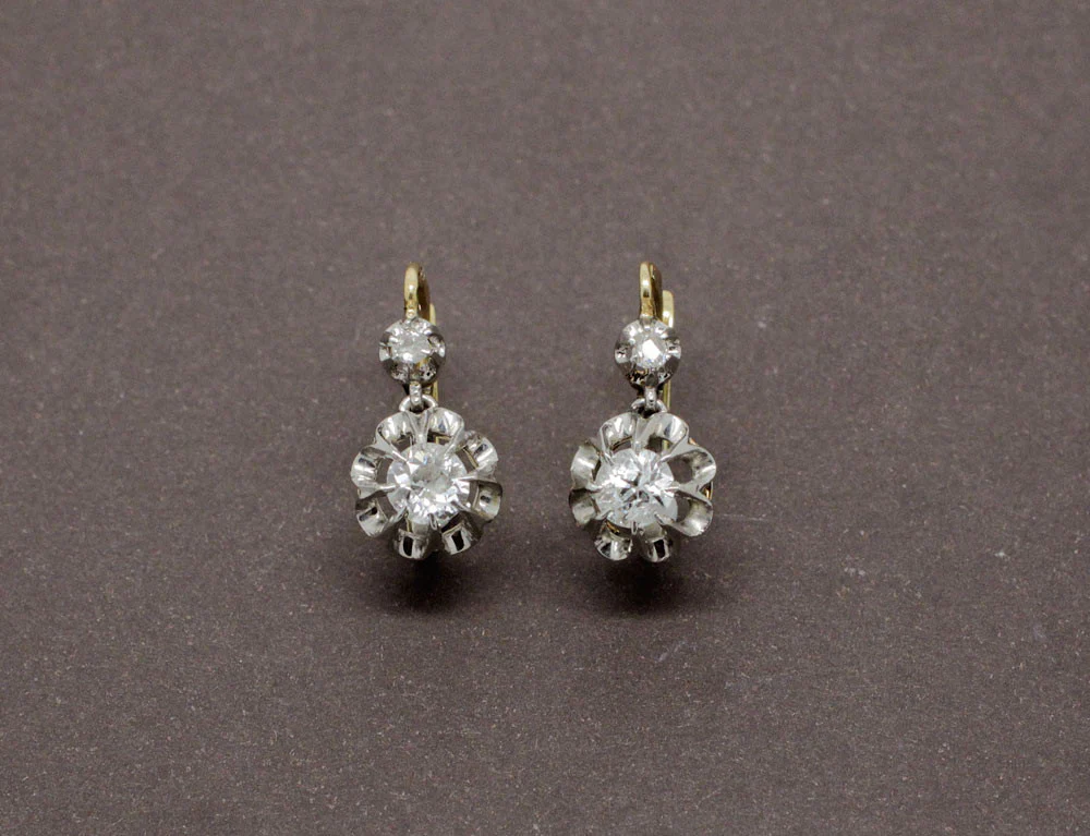 Dormeuses Anciennes Diamants 0,50 carat