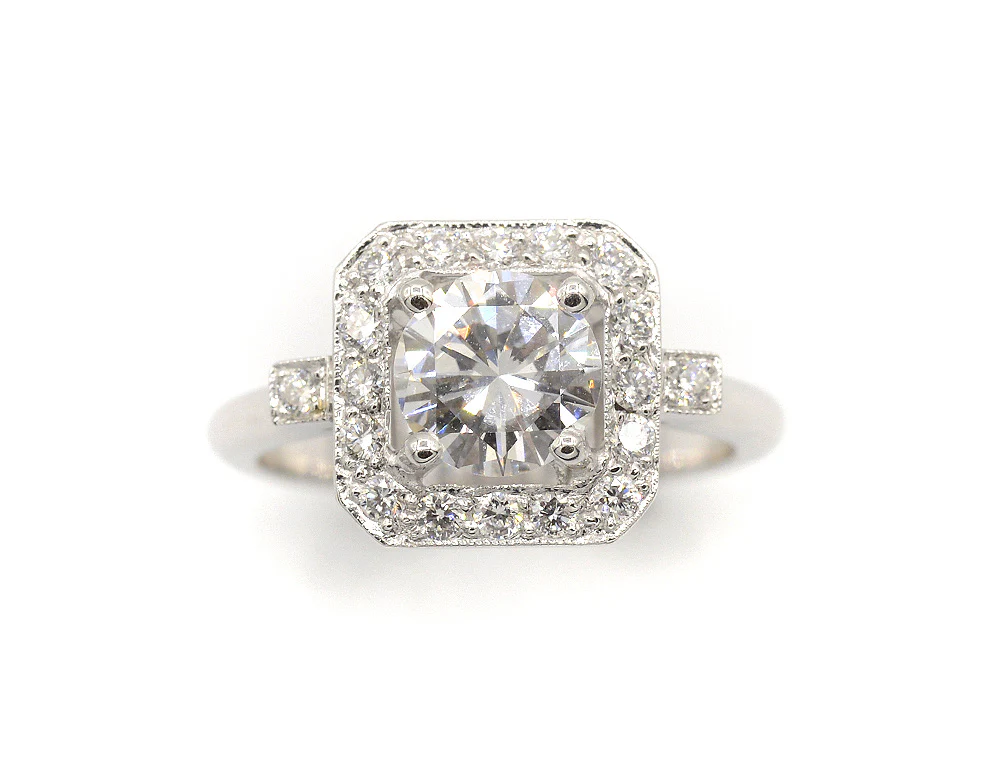 Bague Création Benoit Joaillier "Plateau Pans Coupés" Diamant 0,96ct D-VS2 - Image 2