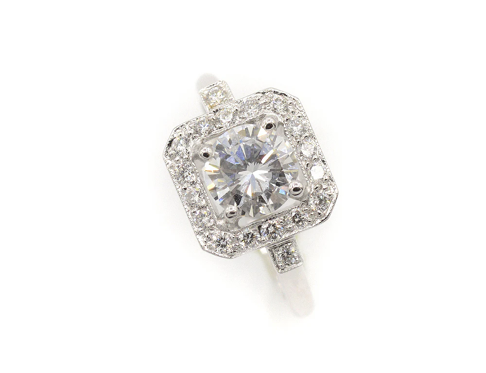 Bague Création Benoit Joaillier "Plateau Pans Coupés" Diamant 0,96ct D-VS2 - Image 3