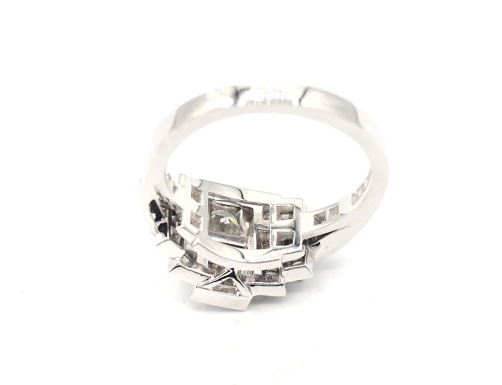 Bague Création Benoit Joaillier "Double Escaliers et Deux Diamants" - Image 4