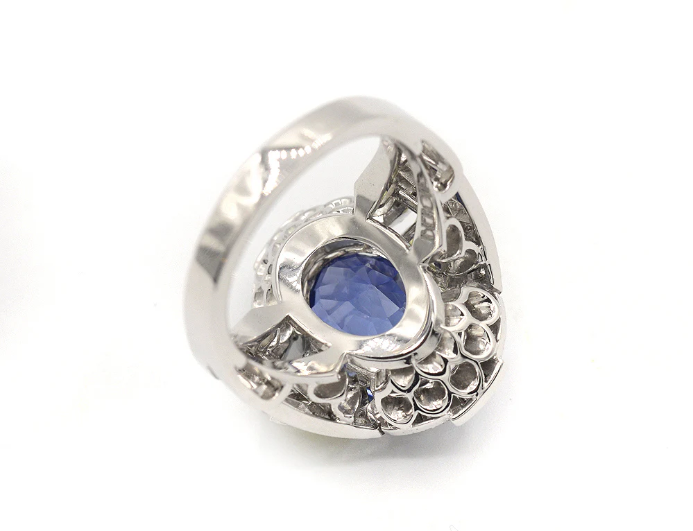 Bague Création Benoit Joaillier "Cocktail Saphir Diamant Jaune" - Image 5