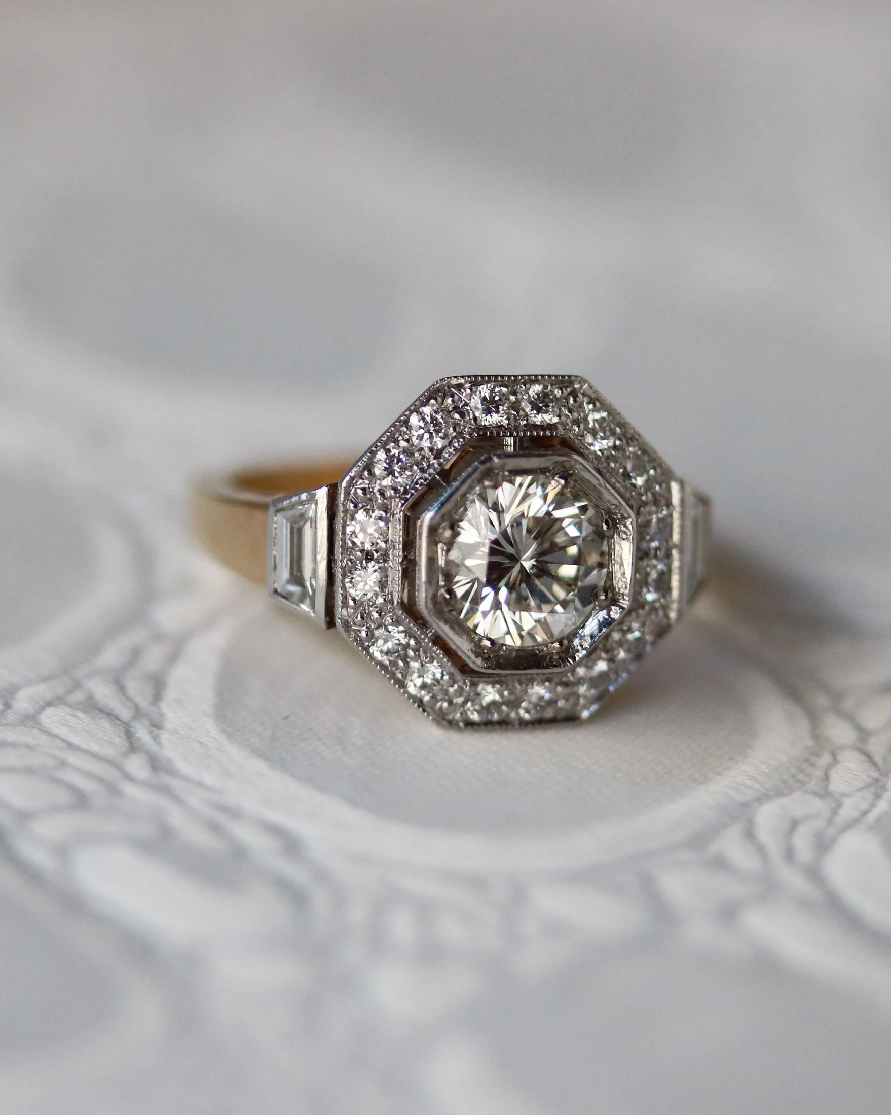 Bague Création Benoît Joaillier "Octogone" Diamant 0,96 carat I-VS1 - Image 4