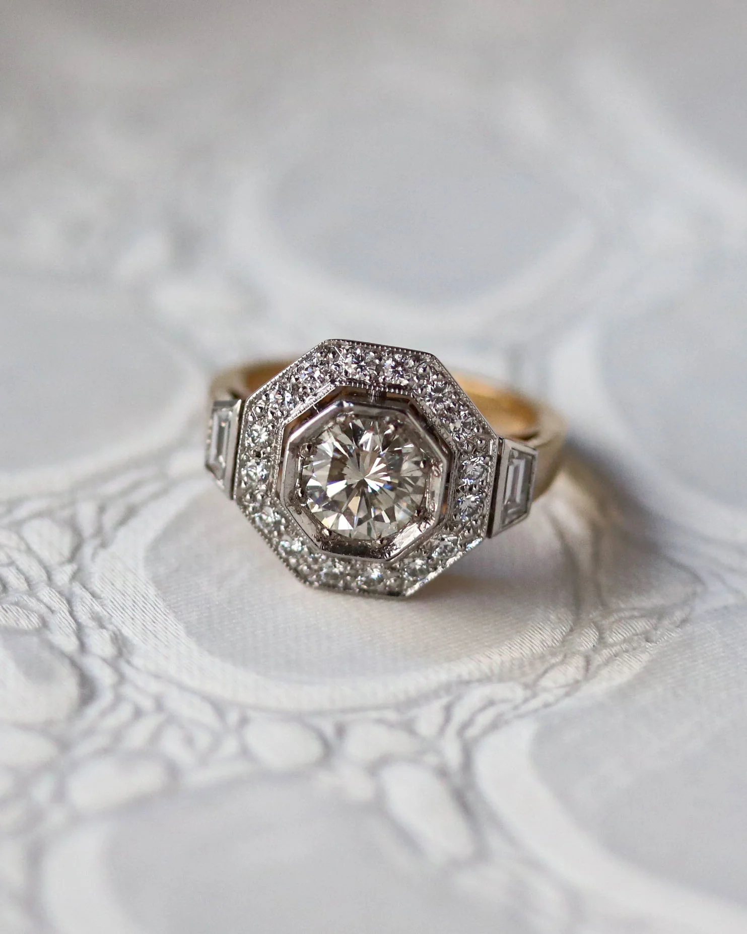 Bague Création Benoît Joaillier "Octogone" Diamant 0,96 carat I-VS1 - Image 5
