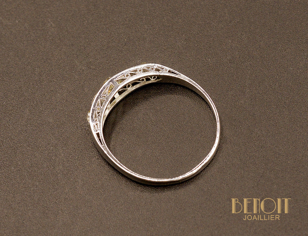 Bague Jarretiere Art Déco Diamants - Image 4
