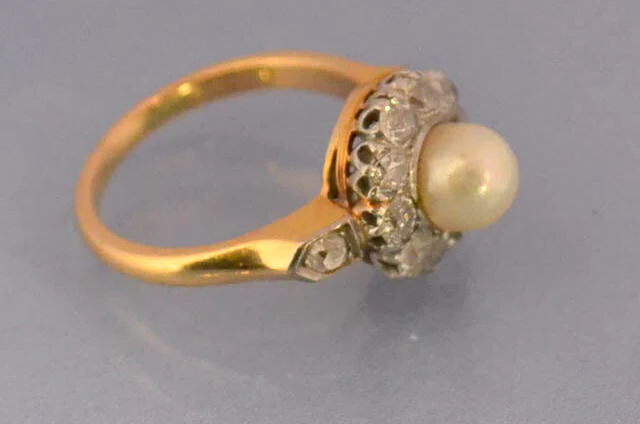 marguerite perle et diamants - Image 2