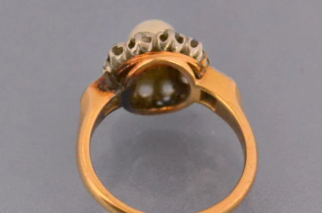 marguerite perle et diamants - Image 3