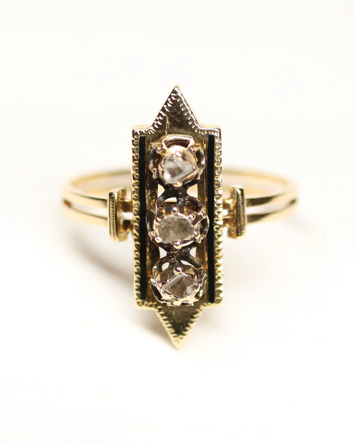 Marquise Or Rose Diamants et Émail - Image 6