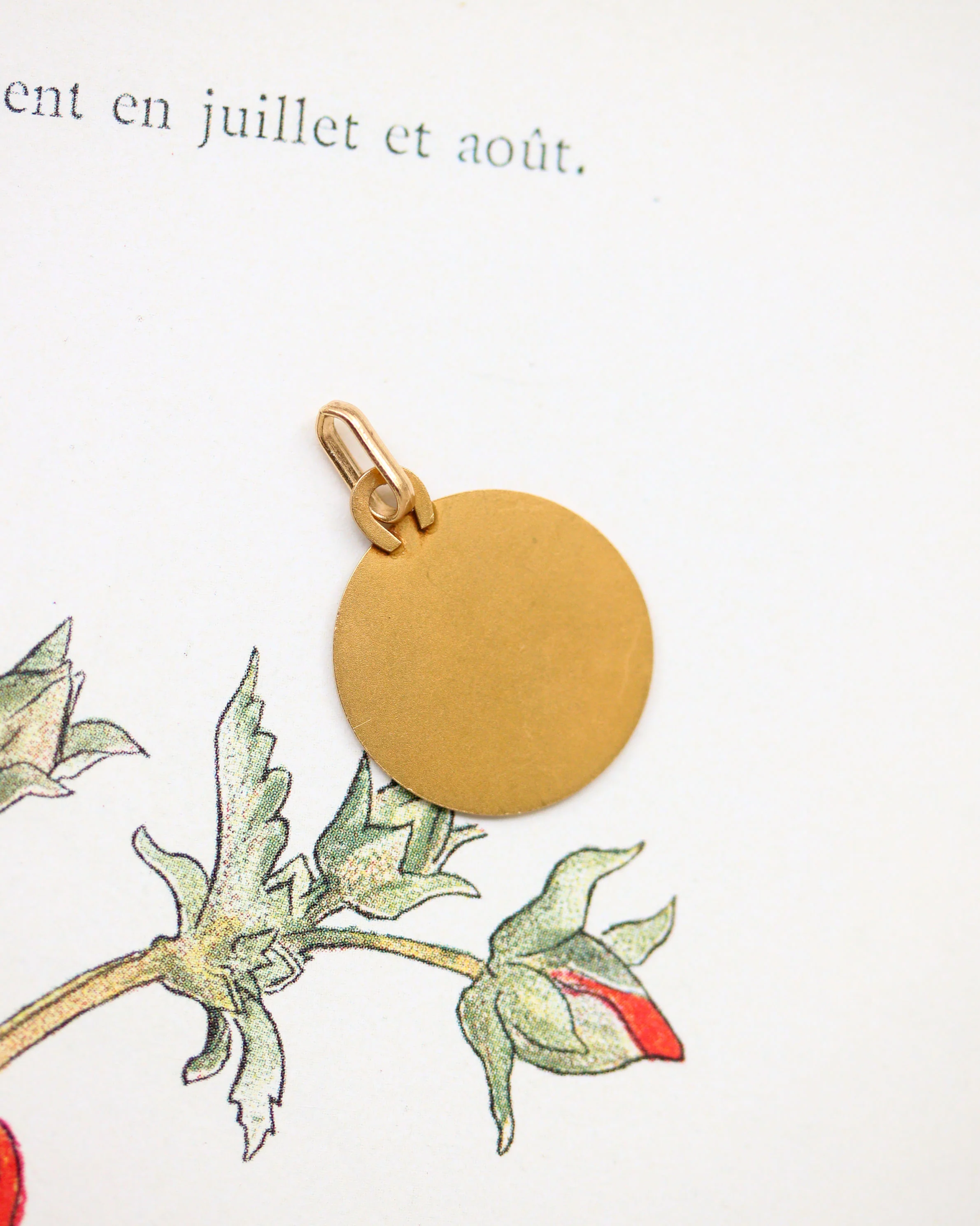 Médaille Sainte Vierge Ronde Or jaune - Image 3
