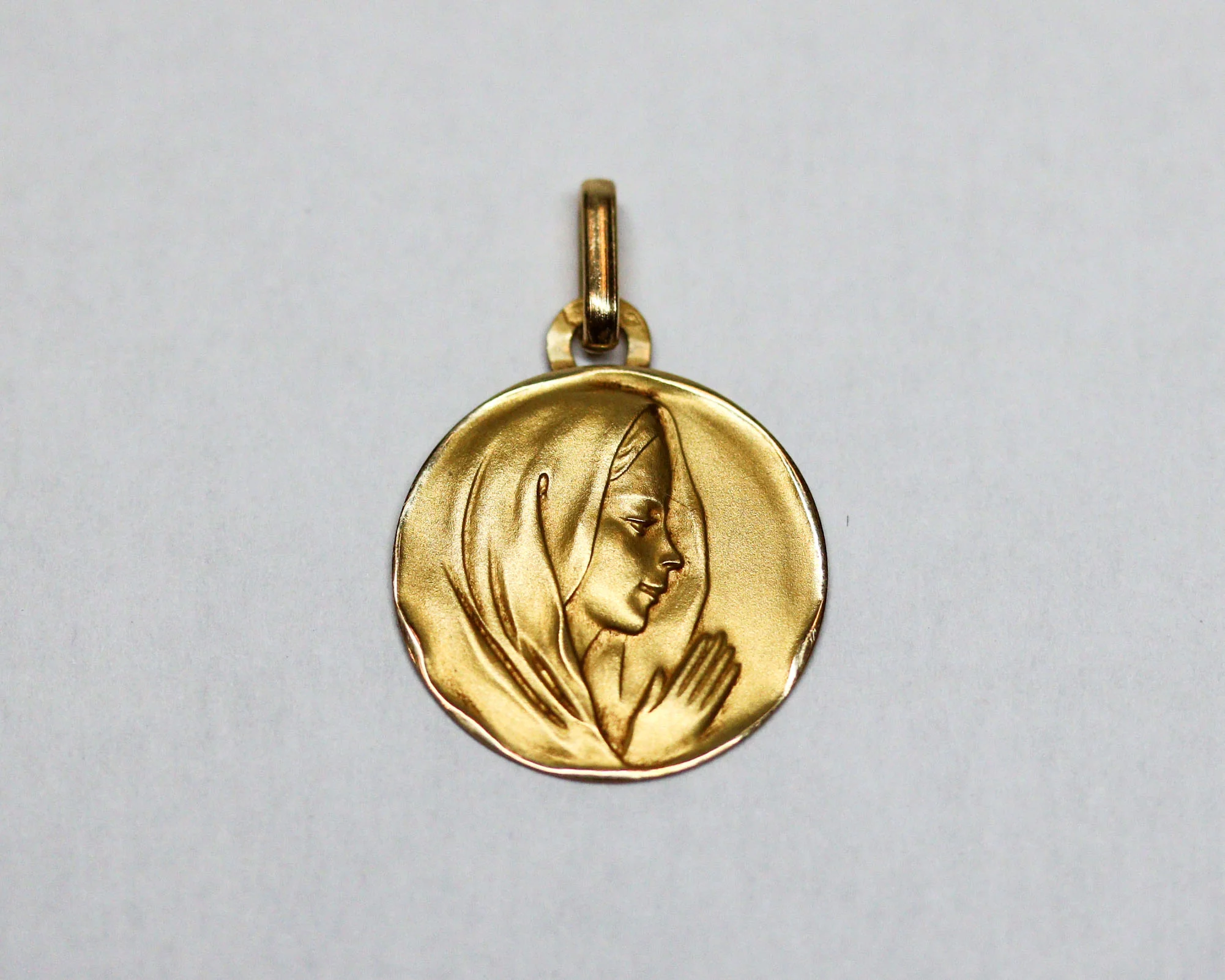 Médaille Sainte Vierge Ronde Or jaune - Image 4