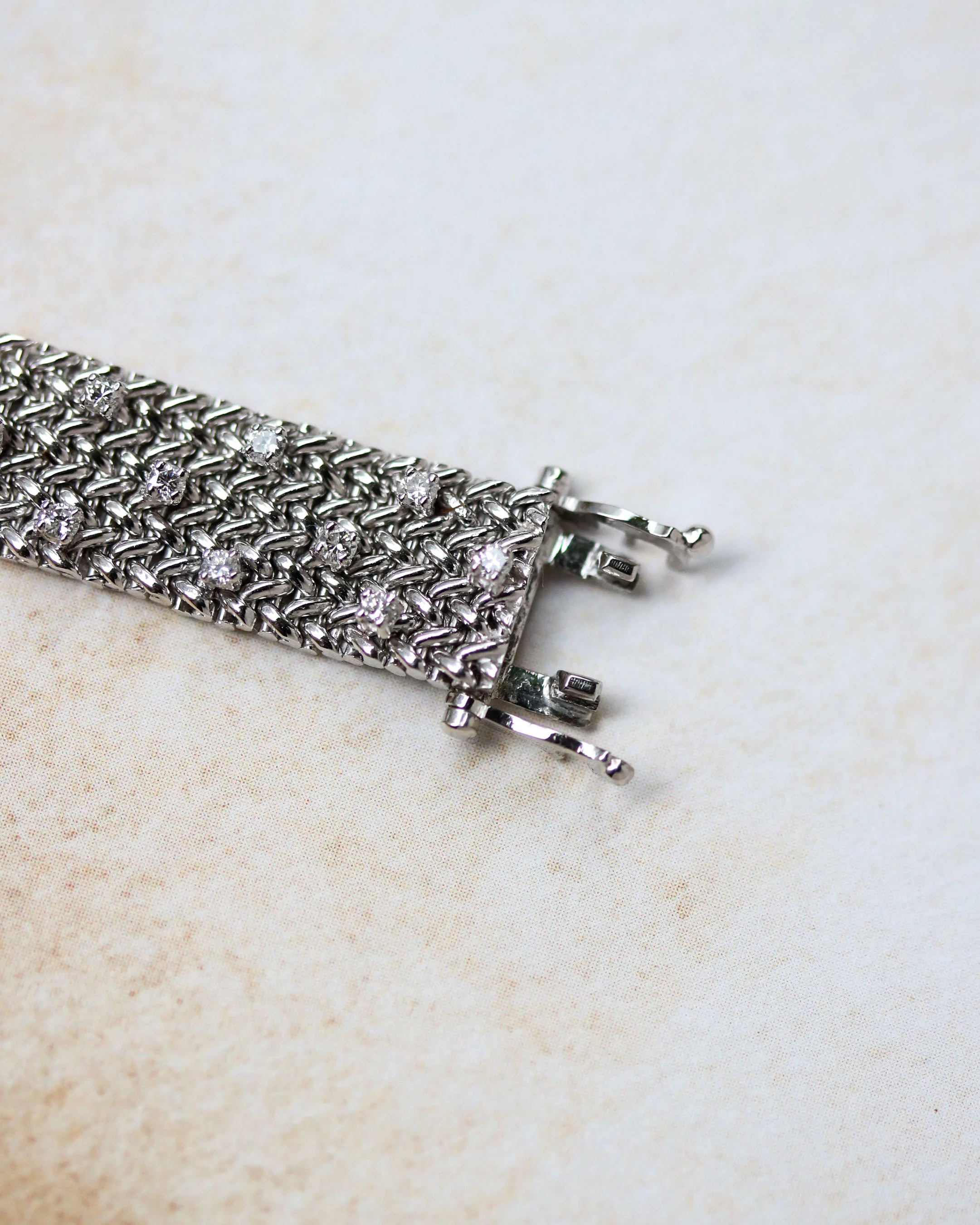 Montre cocktail 1950 Or Platine et Diamants - Image 3