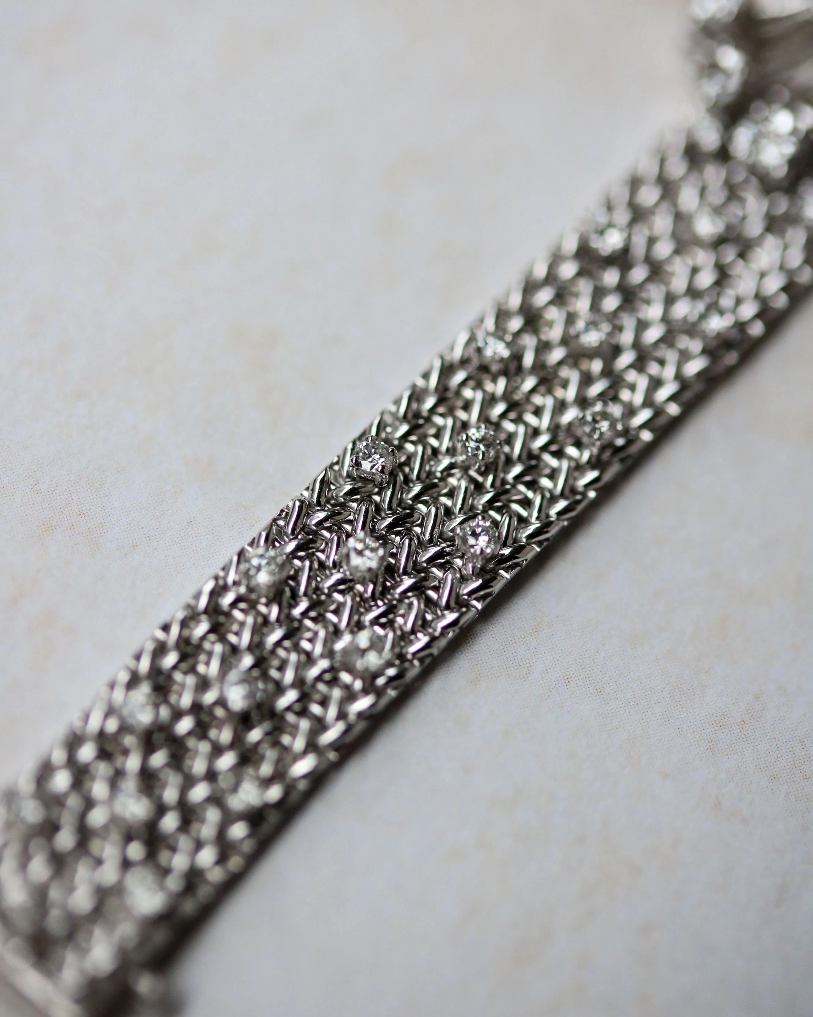 Montre cocktail 1950 Or Platine et Diamants - Image 6
