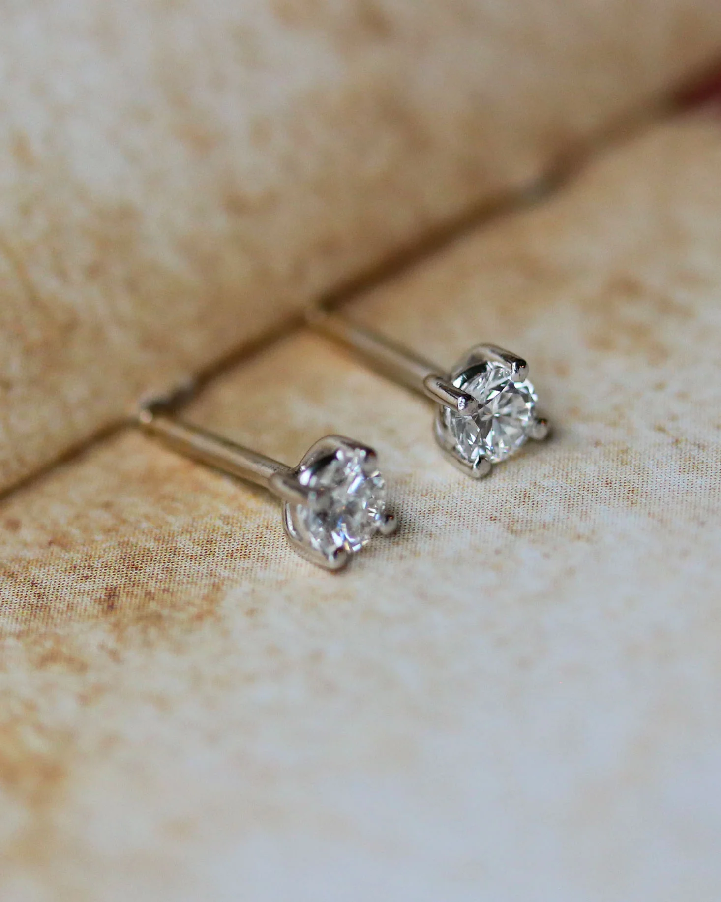 Paire Puces d'Oreilles Or Diamant