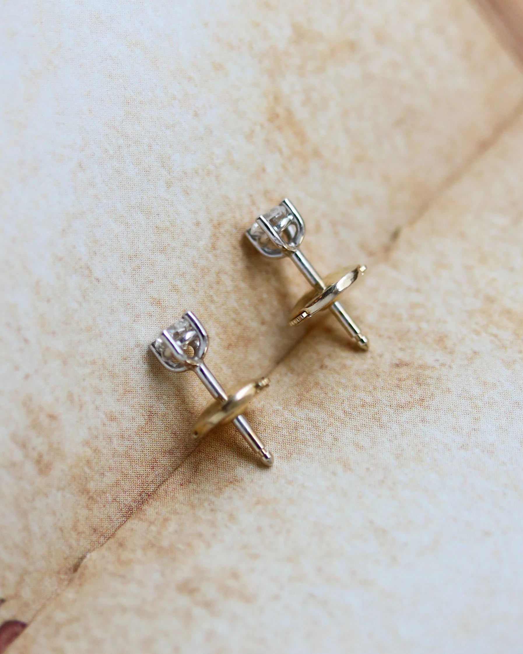 Paire Puces d'Oreilles Or Diamant - Image 4