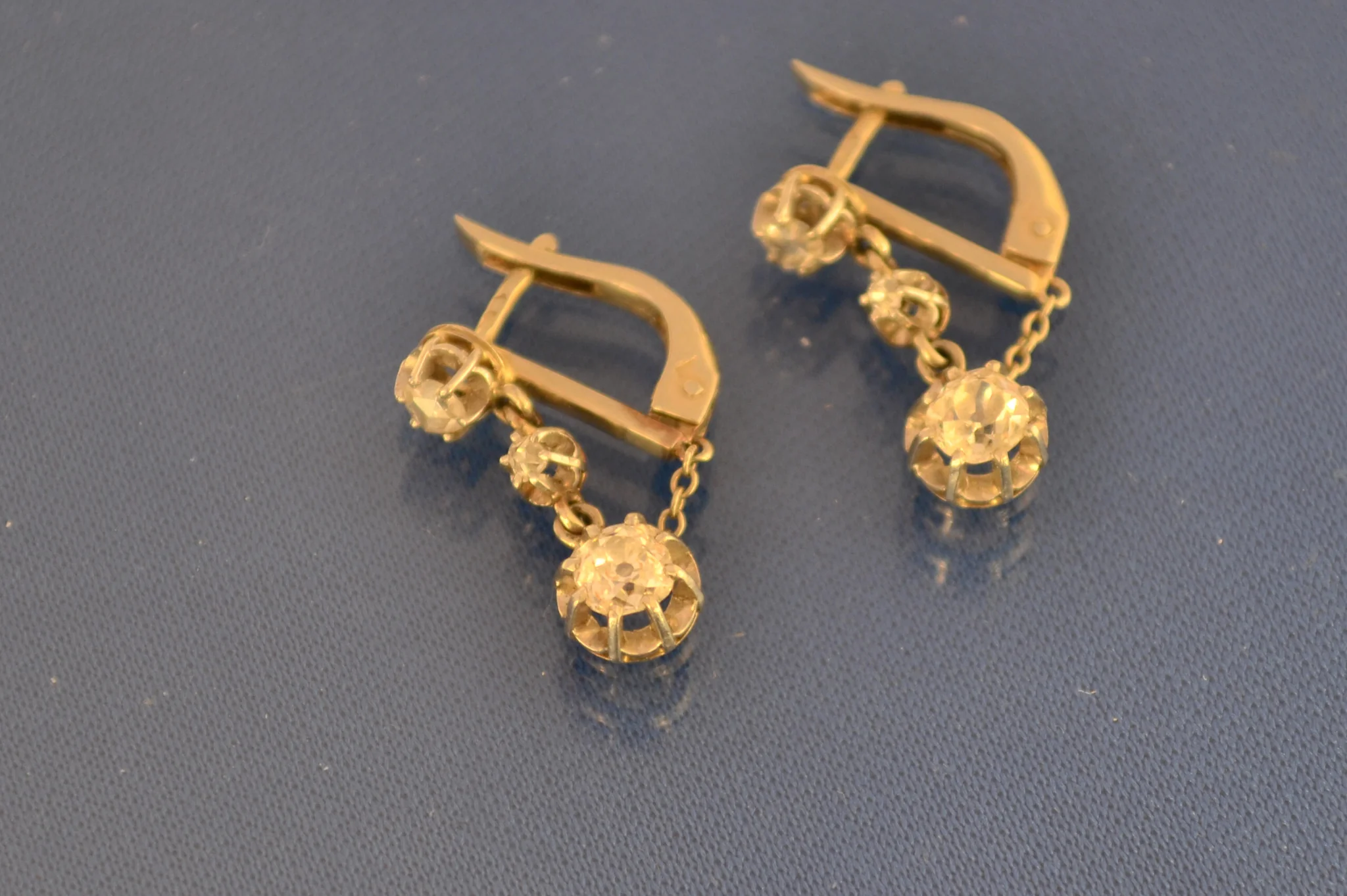 Pendant d'Oreilles Dormeuses Diamants
