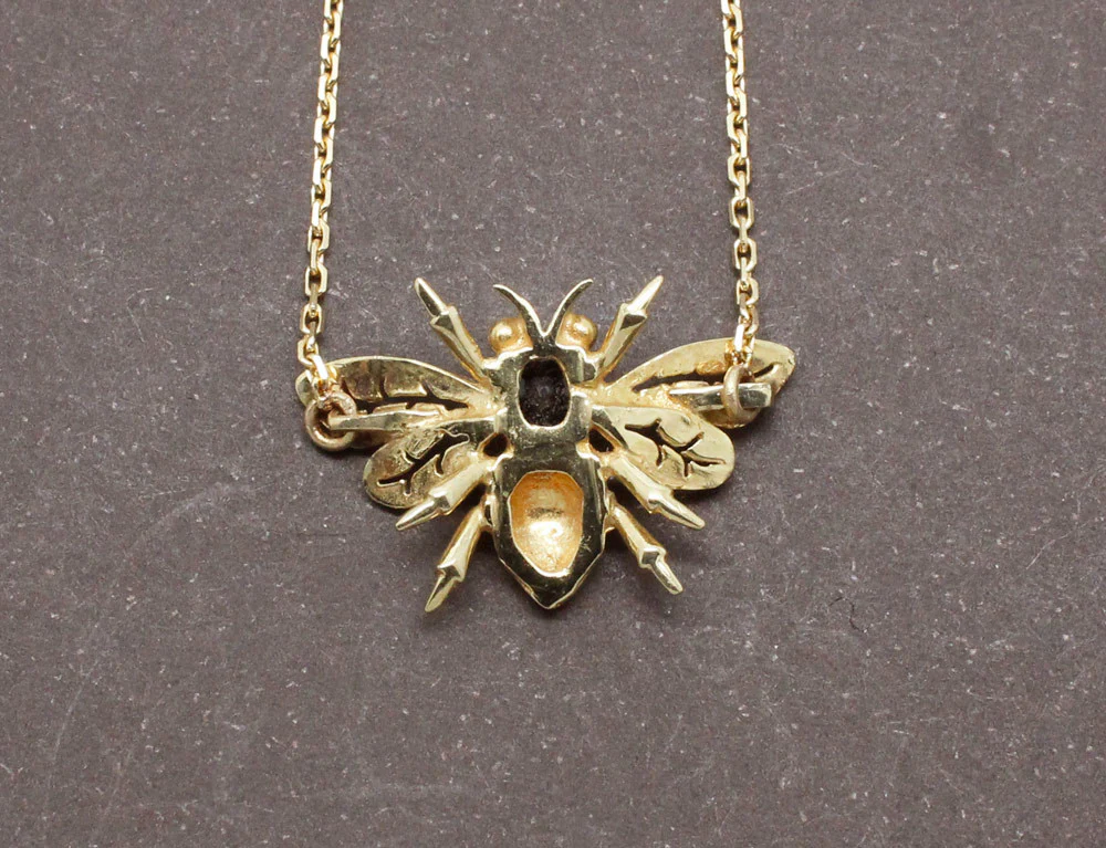 Pendentif Abeille Or et Saphir - Image 3