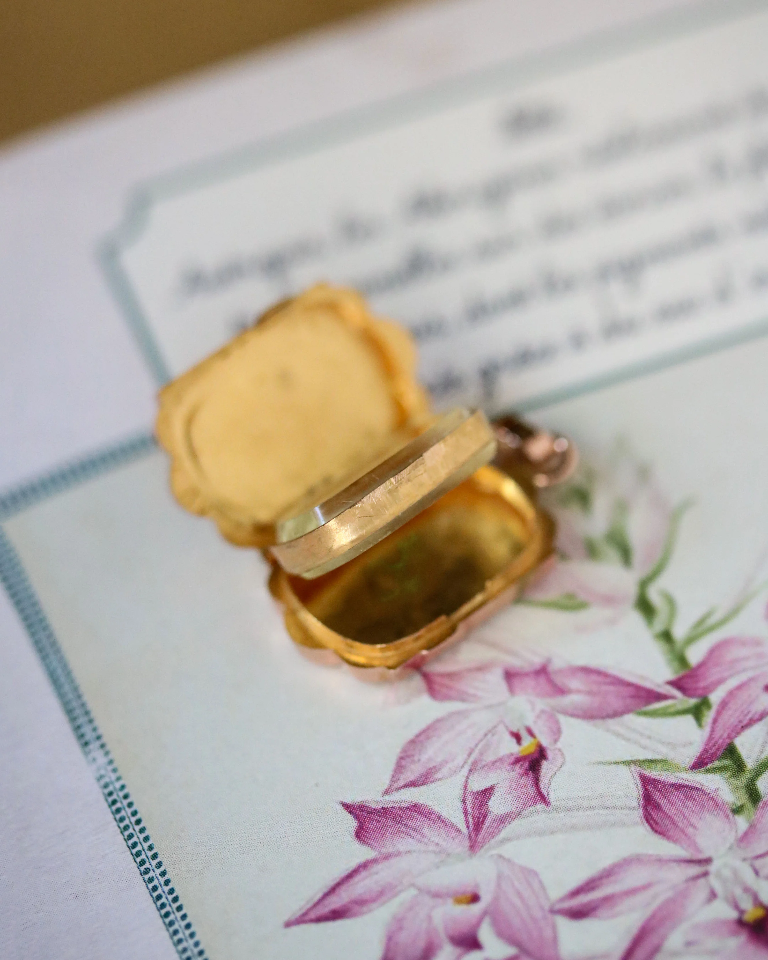 Pendentif Ancien Ouvrant Or Rose - Image 3