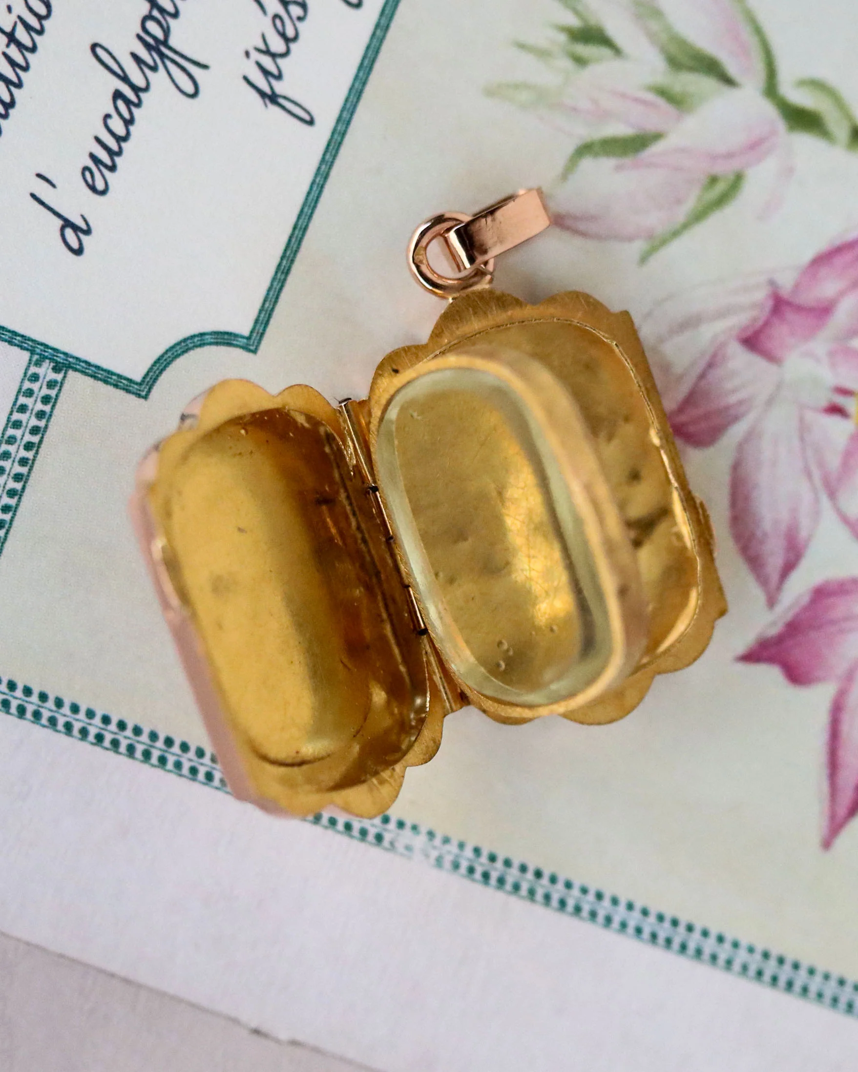 Pendentif Ancien Ouvrant Or Rose - Image 4