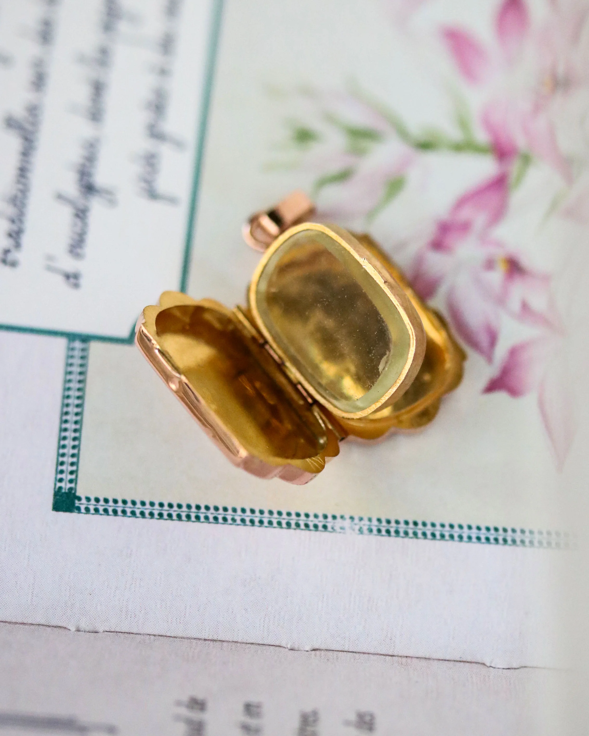 Pendentif Ancien Ouvrant Or Rose - Image 5