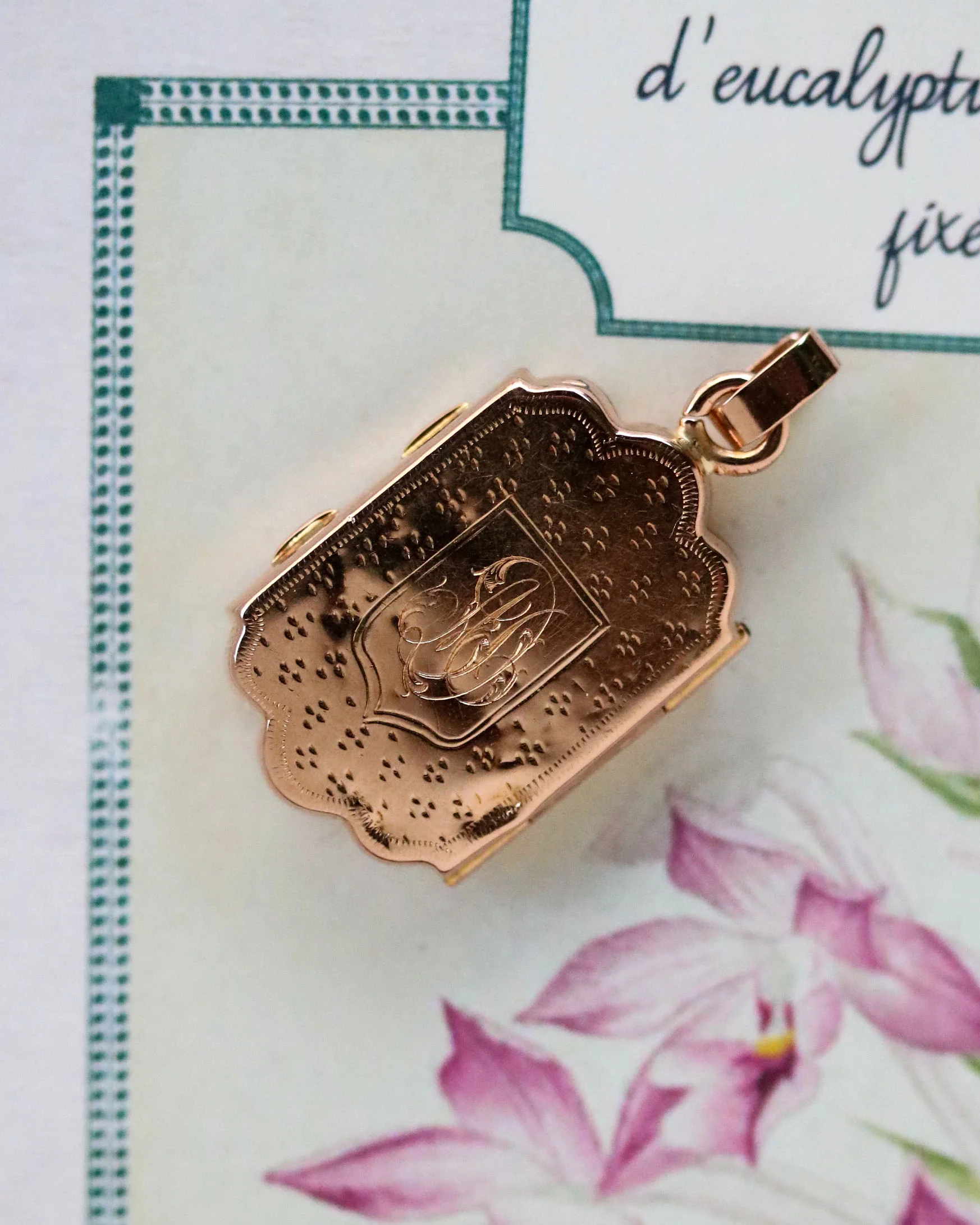 Pendentif Ancien Ouvrant Or Rose - Image 6