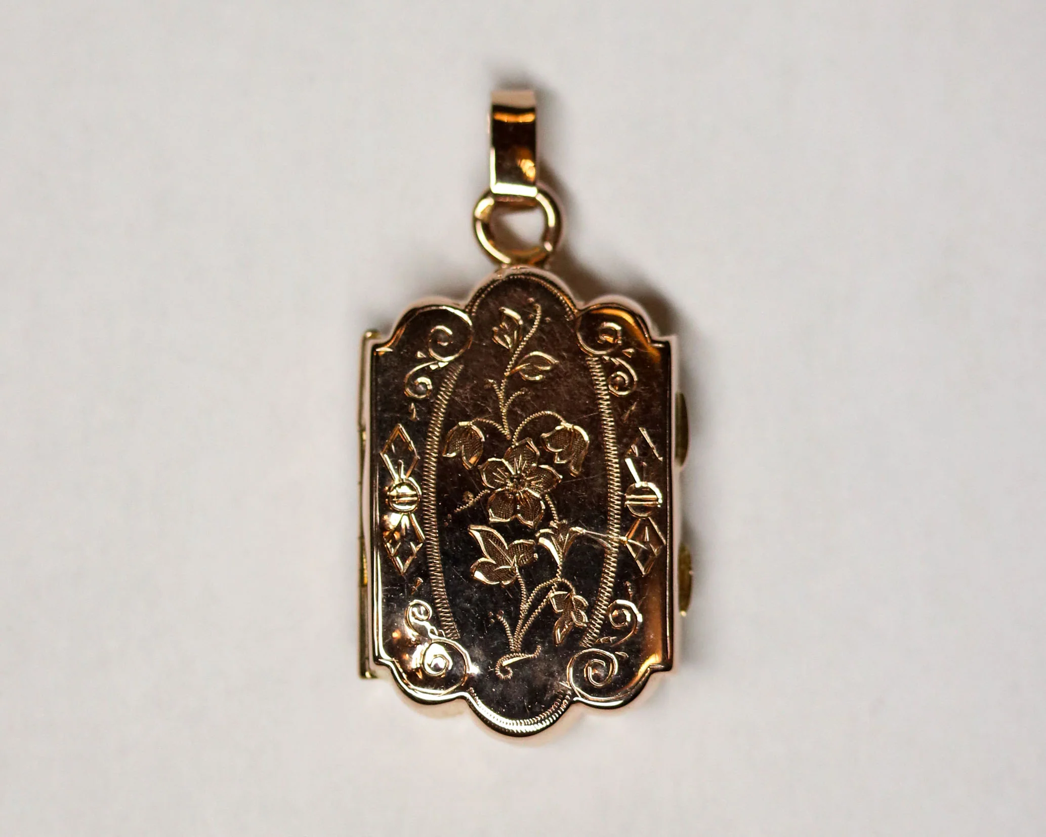 Pendentif Ancien Ouvrant Or Rose - Image 8