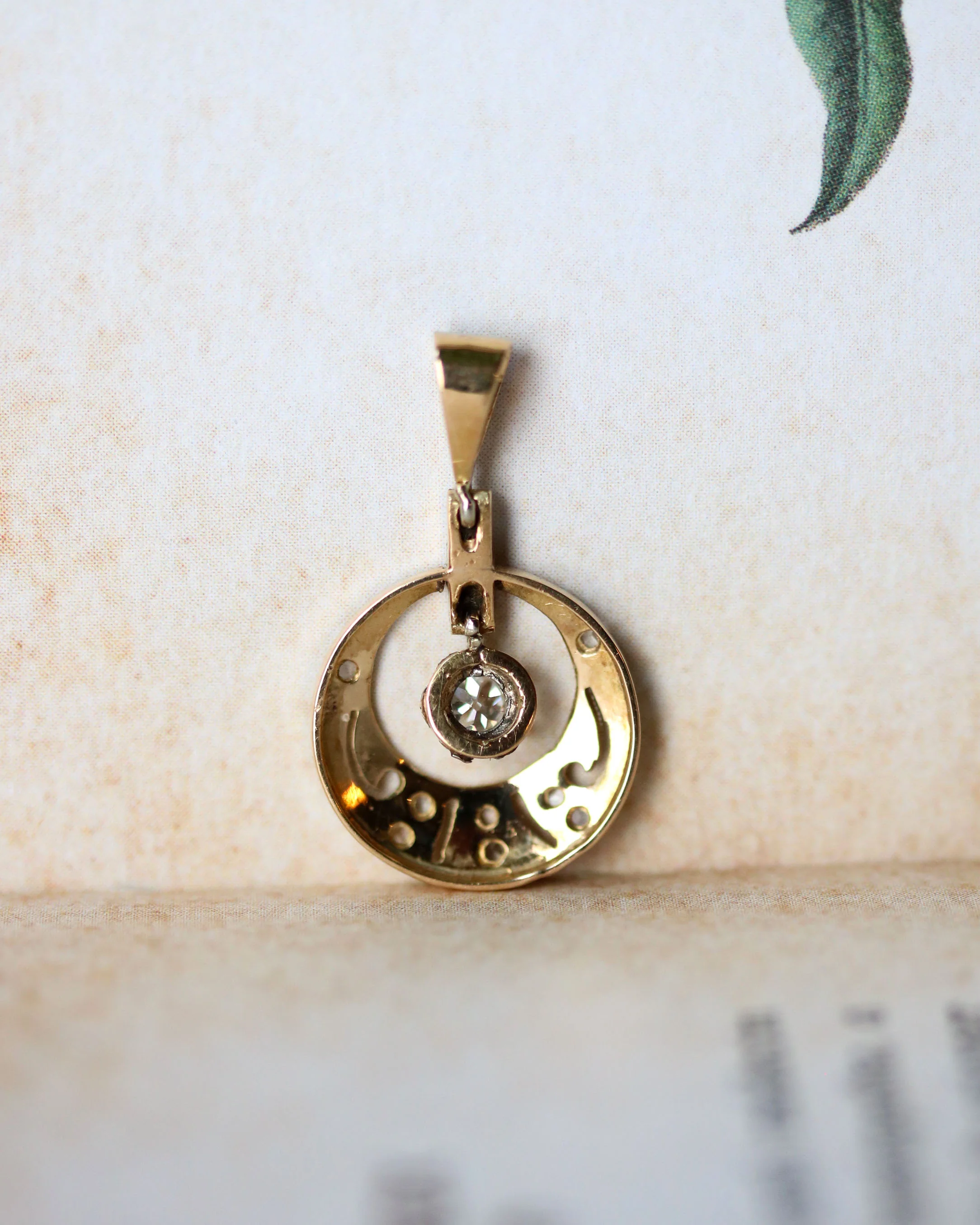 Pendentif Art Déco Or et Diamants - Image 3