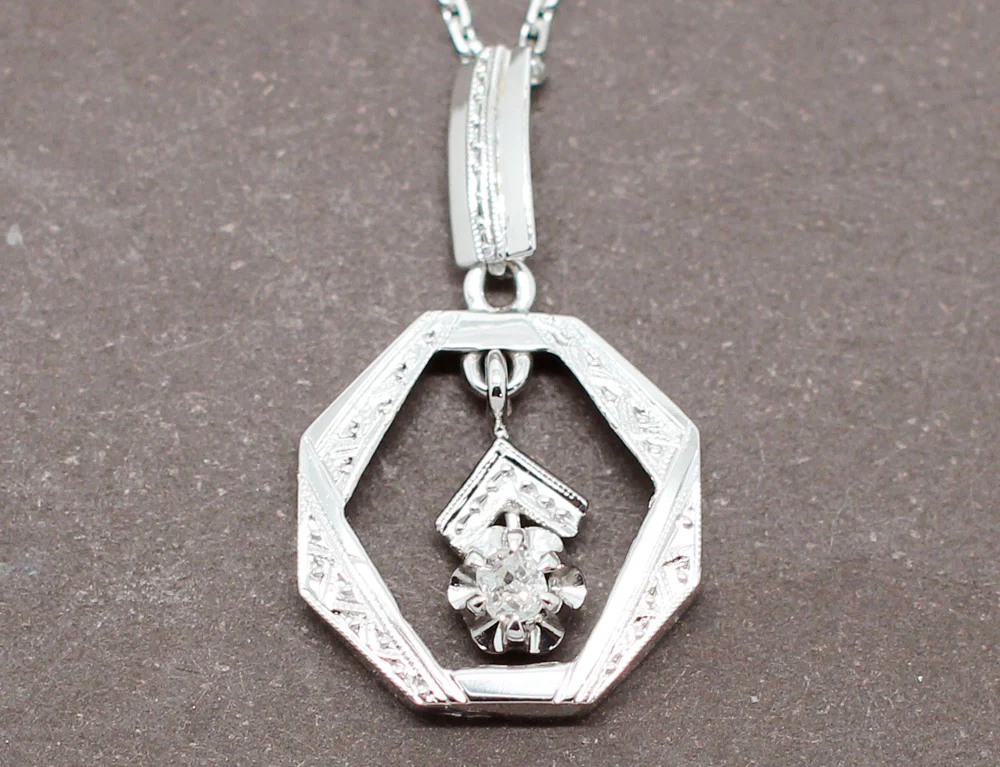 Pendentif Art Déco Diamant