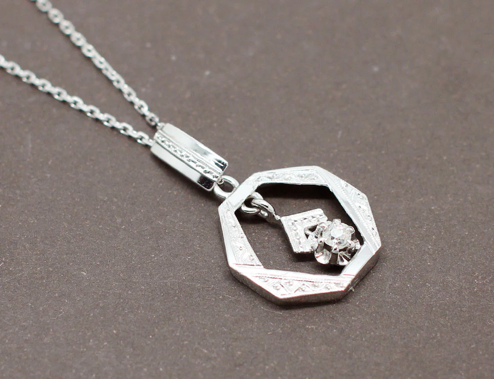Pendentif Art Déco Diamant - Image 3