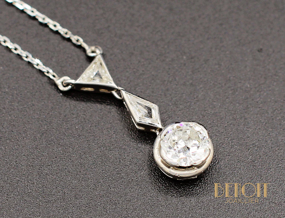 Pendentif Art Déco Diamants - Image 3